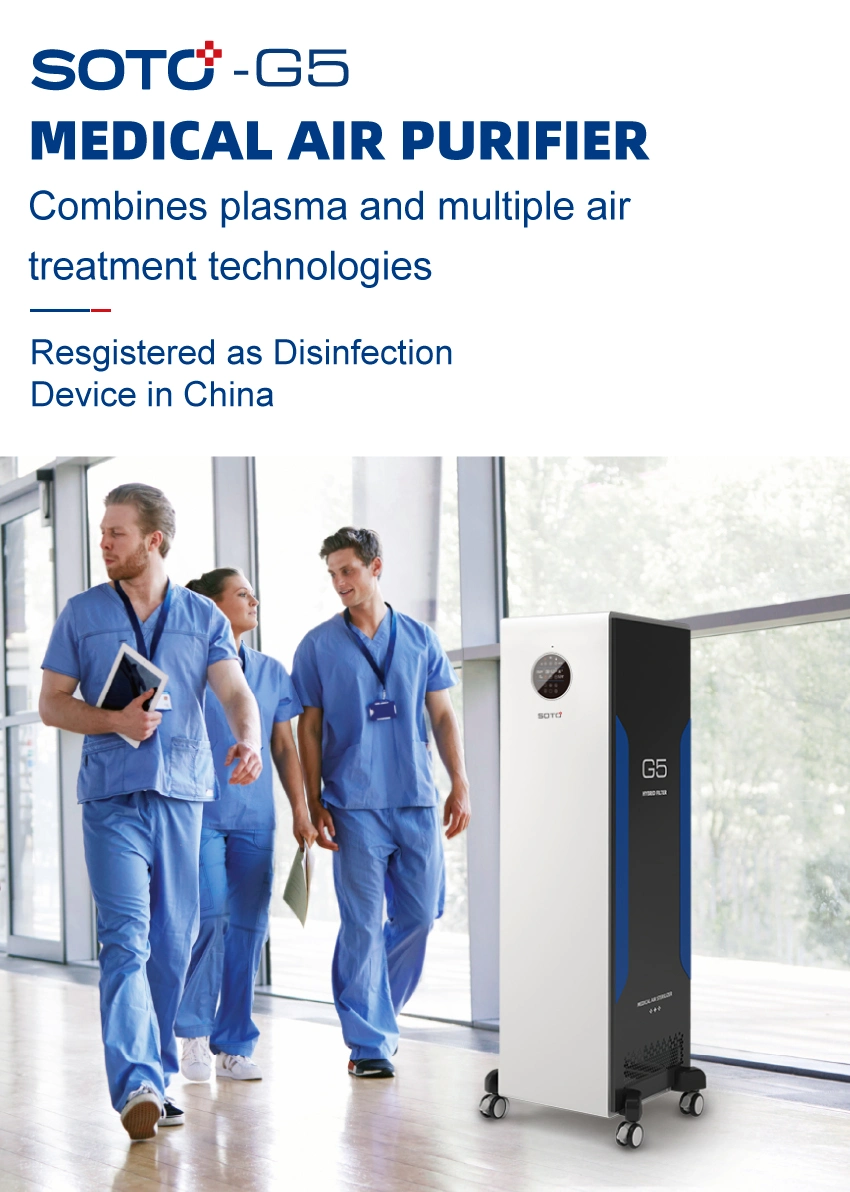 Soto-G5 UV Purification Technology Lager Volume Plasma HEPA Carbon UVC Air Purifier with High Quality