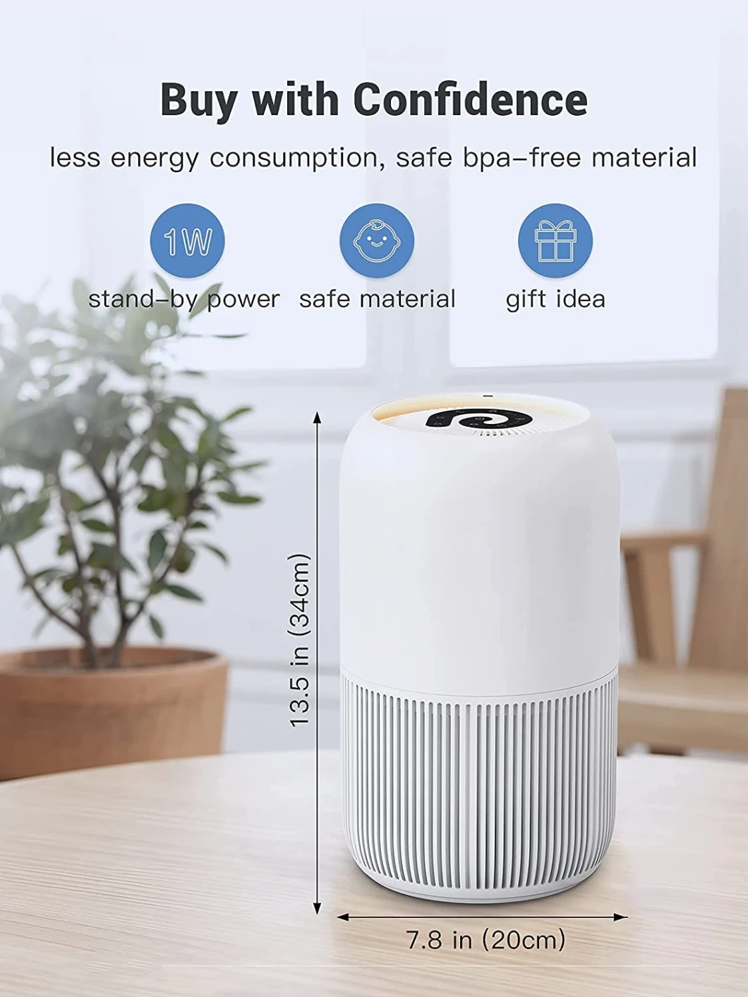 HEPA Filter High Efficiency Particulate Plasma Generator Price Portable Air Purifier