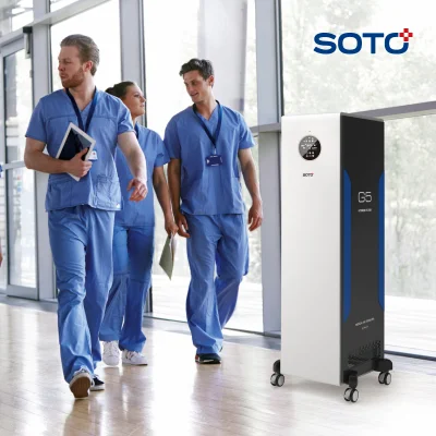 Soto-G5 Pulvérisateur électrique Machine de désinfection Stérilisateur d'air de qualité médicale Purificateur d'air Plasma Stérilisateur d'air pour grande surface